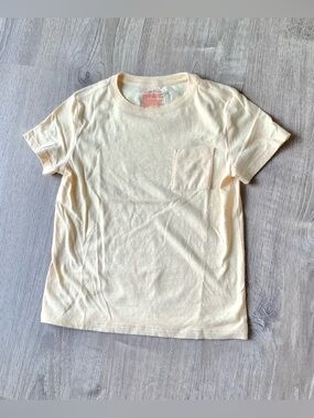Cat & Jack Yellow Short-Sleeve Pocket Tee Small 6/7